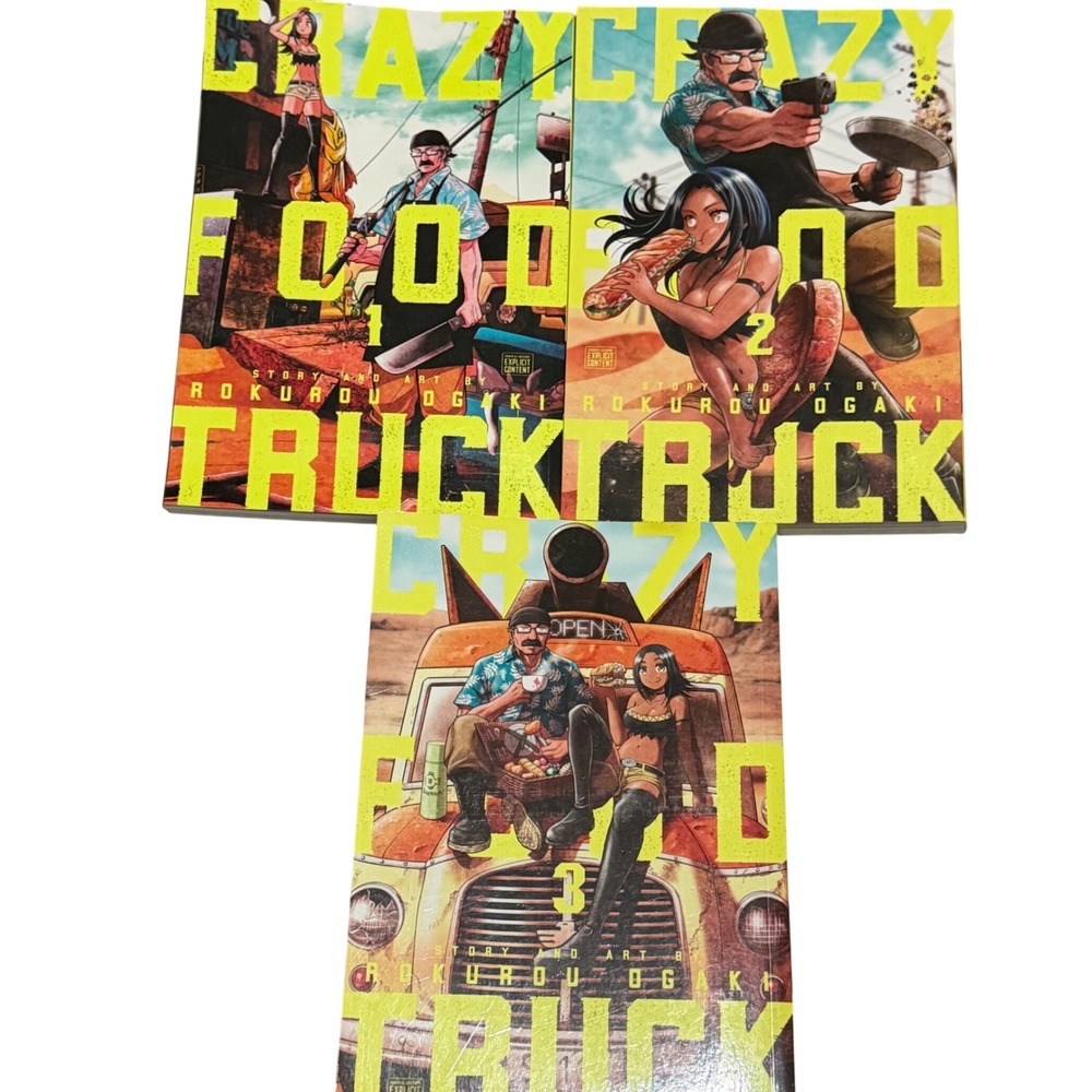 Crazy Food Truck Manga Vol 1-3 Complete Set Rokurou Ogaki Viz Signature English